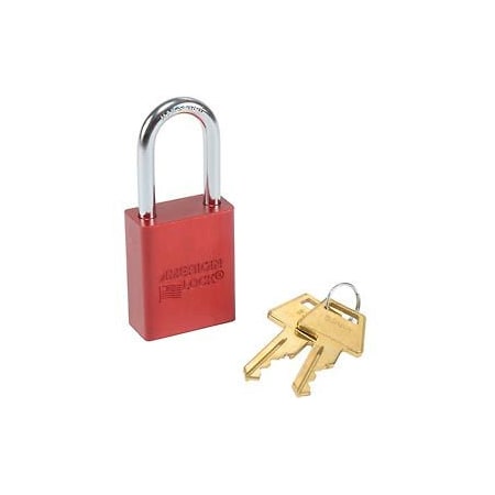 Master Lock American Lock No A1106RED Solid Aluminum Rectangular Padlock, Red A1106RED